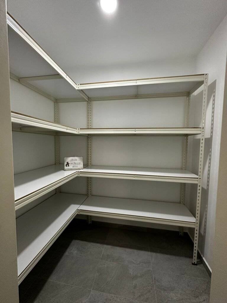 PVC Laminated L-Shaped 4x4 Levels Rack – Corner Storage Solution