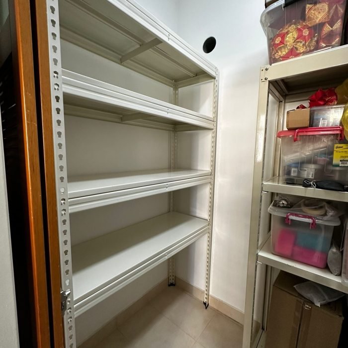 organized storage shelves