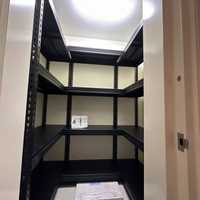 duty storage rack with reinforced steel frame