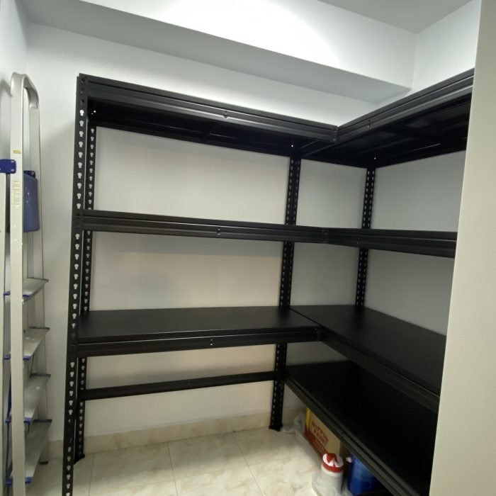 Warehouse interior featuring heavy-duty racking