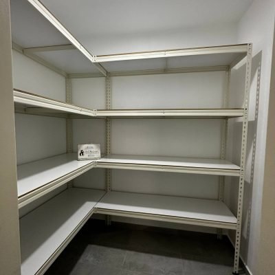 PVC Laminated L-Shaped 4x4 Levels Rack – Corner Storage Solution